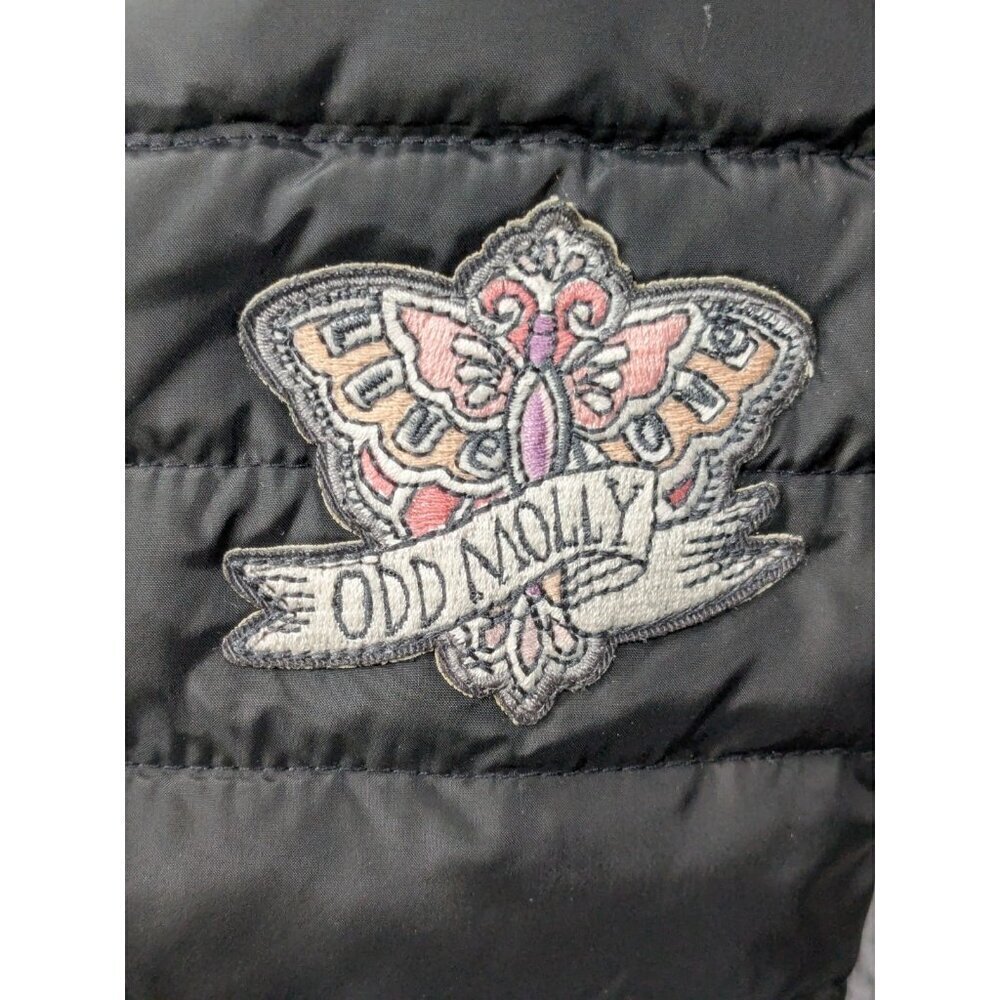 Odd Molly  851 Downfall Puffer Jacket Size 3 Large Black Full Zip Embroidered - Picture 7 of 16